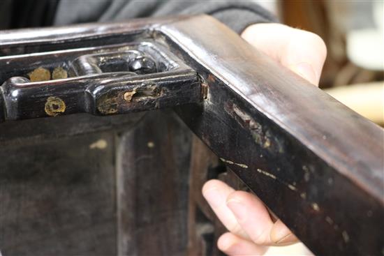 A Chinese rosewood Kang table W.77cm